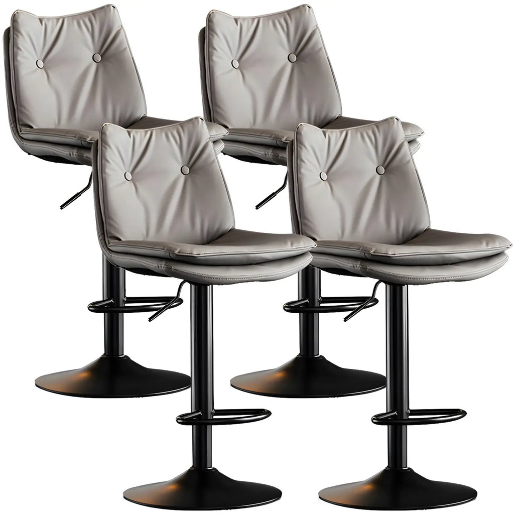 Tabourets de bar pivotants modernes en cuir réglables