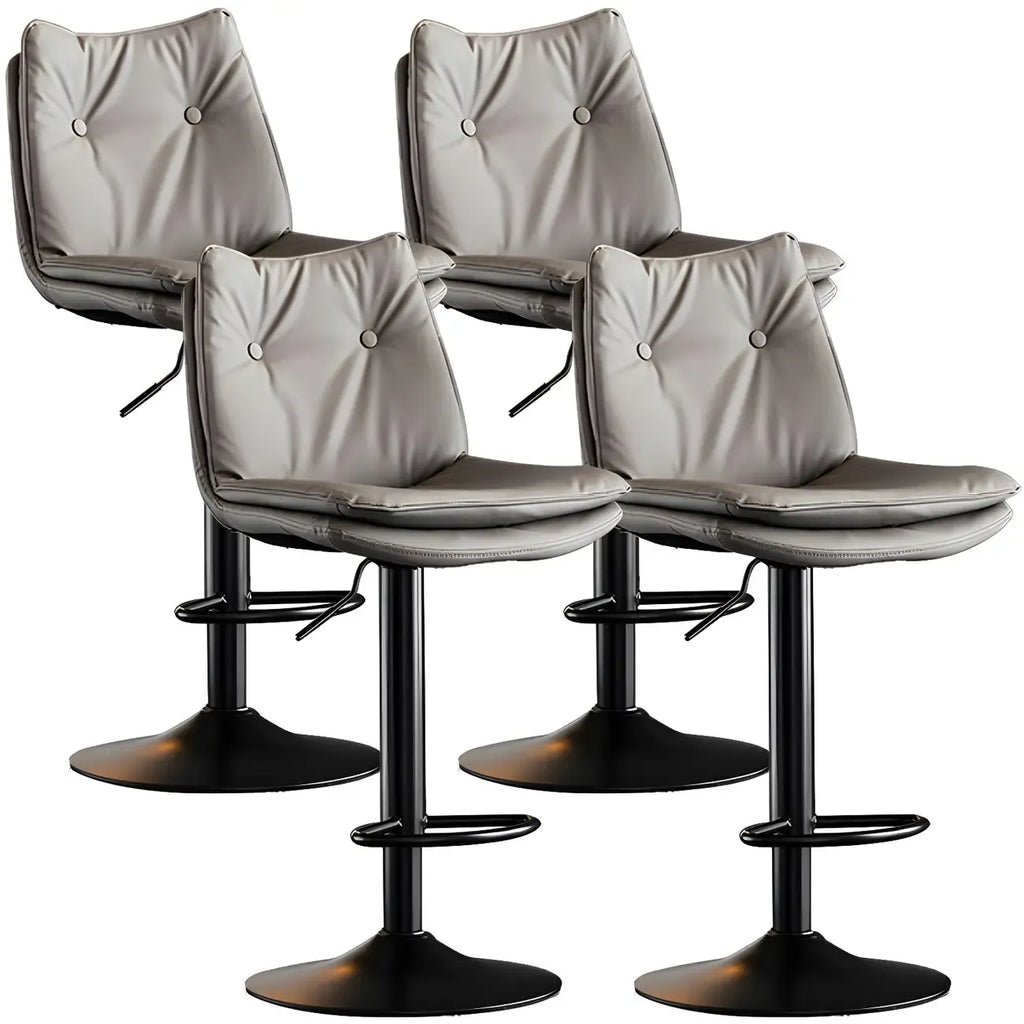 Tabourets de bar pivotants modernes en cuir réglables