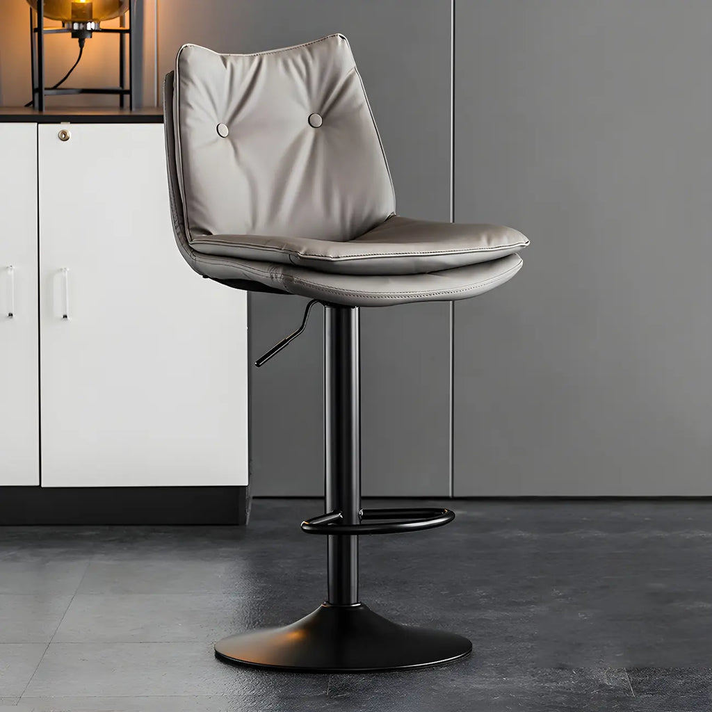 Tabourets de bar pivotants modernes en cuir réglables