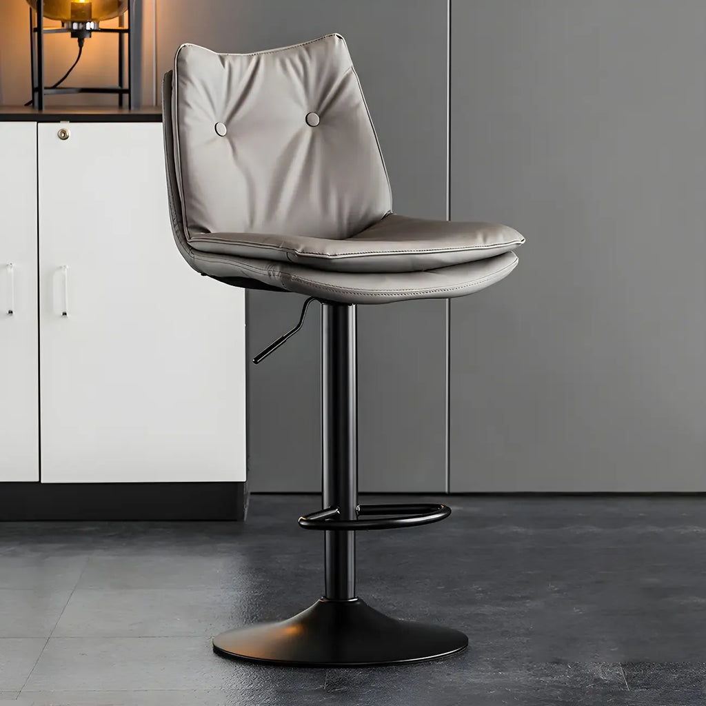 Tabourets de bar pivotants modernes en cuir réglables