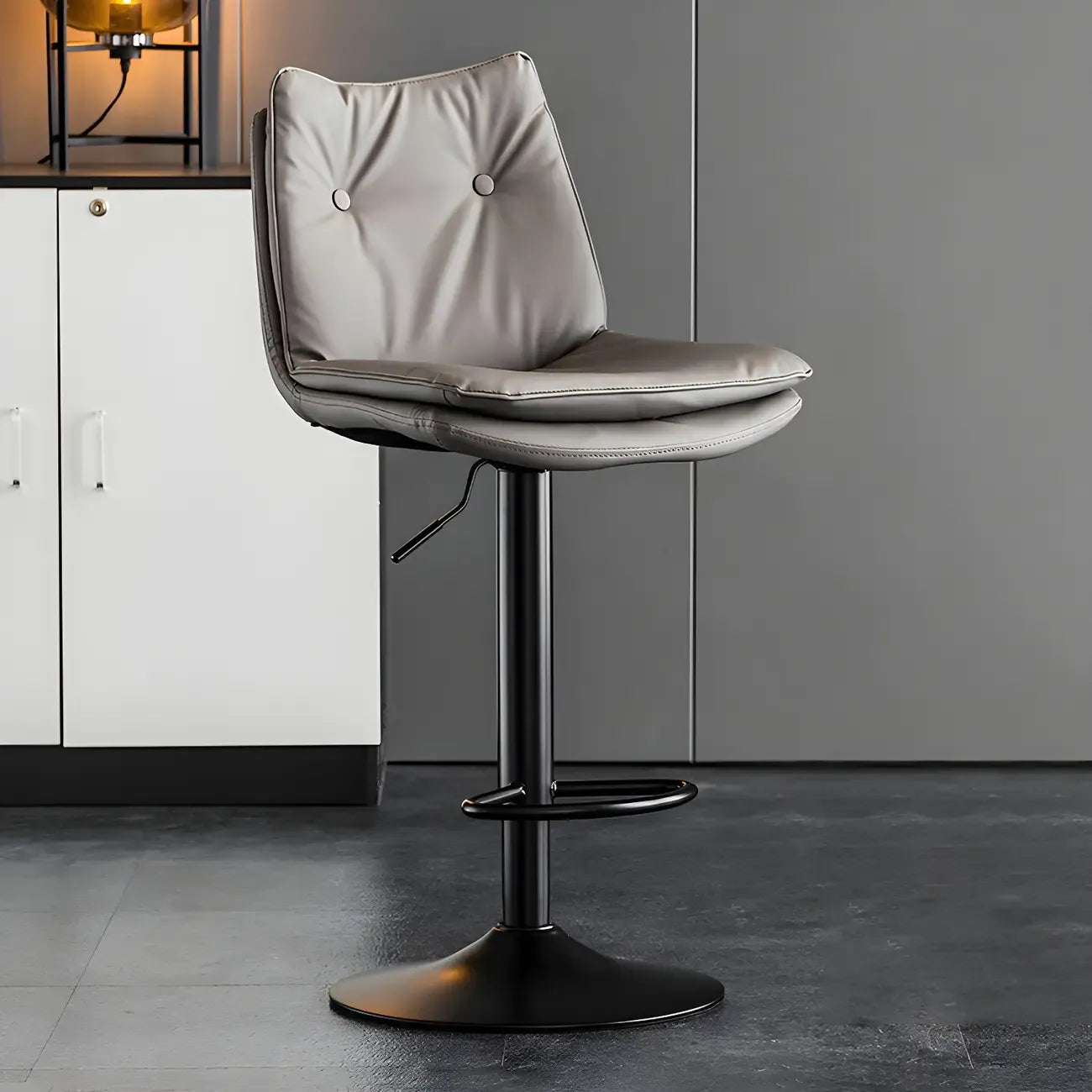 Tabourets de bar pivotants modernes en cuir réglables