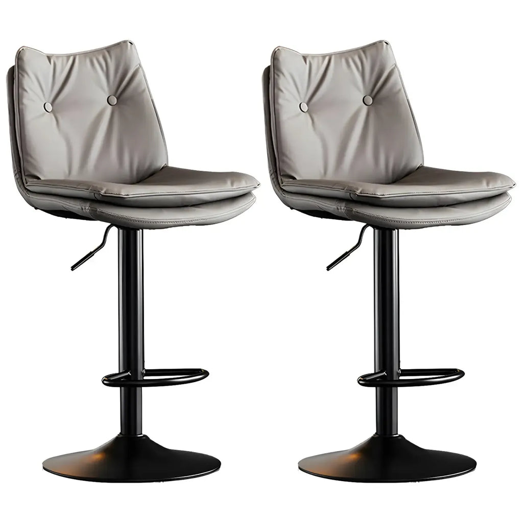 Tabourets de bar pivotants modernes en cuir réglables