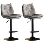Tabourets de bar pivotants modernes en cuir réglables