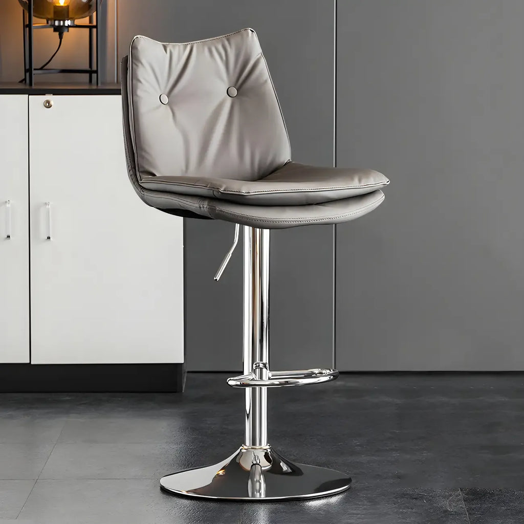 Tabourets de bar pivotants modernes en cuir réglables