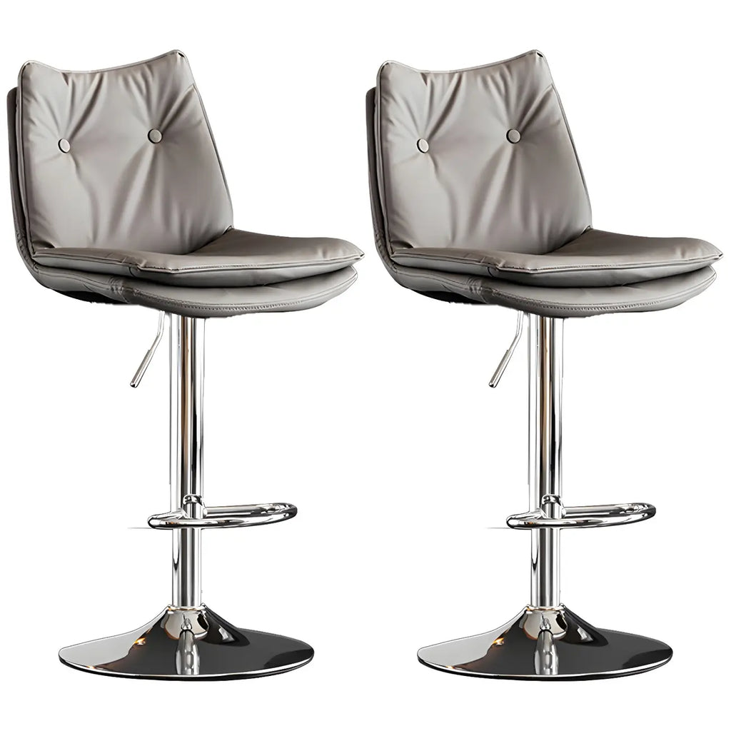 Tabourets de bar pivotants modernes en cuir réglables