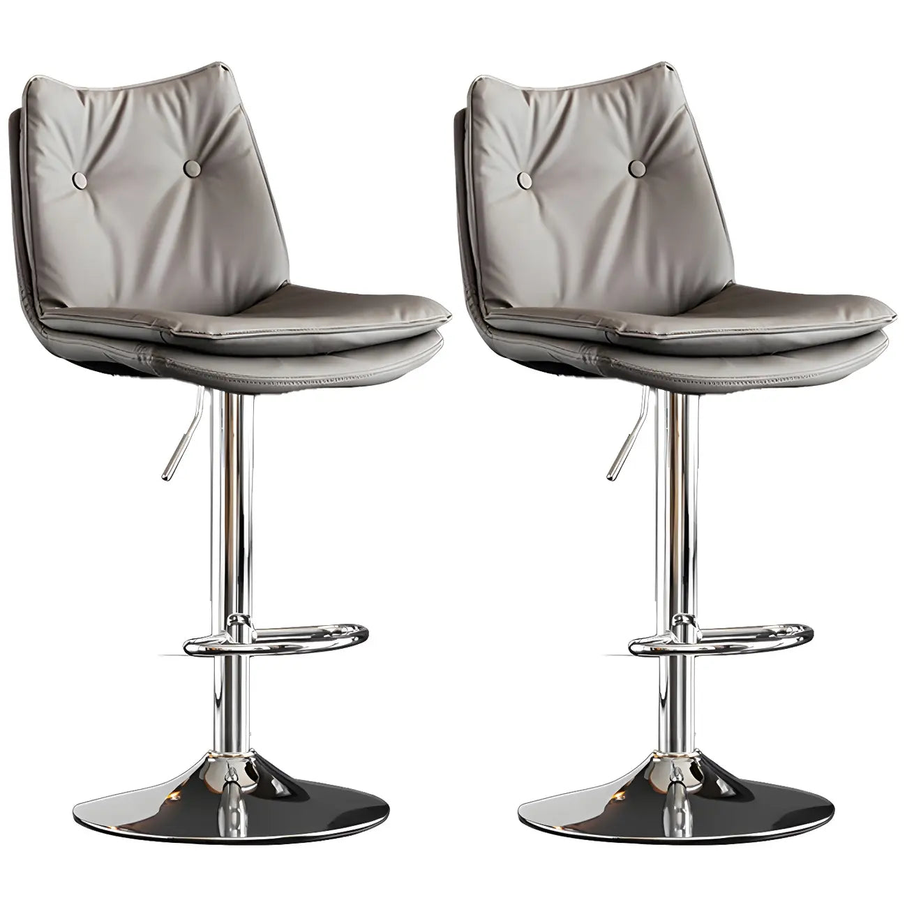 Tabourets de bar pivotants modernes en cuir réglables