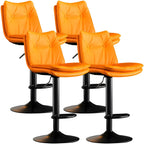 Tabourets de bar pivotants modernes en cuir réglables
