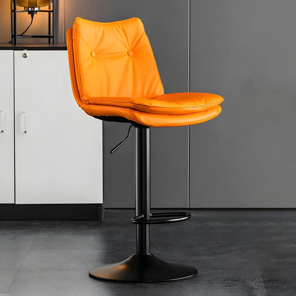 Tabourets de bar pivotants modernes en cuir réglables