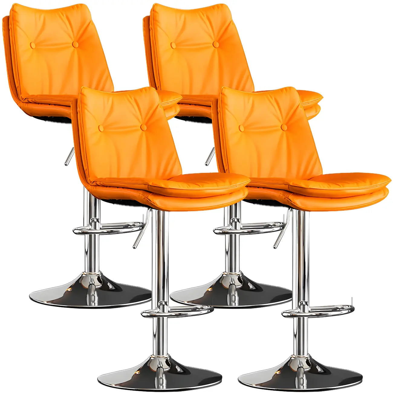 Tabourets de bar pivotants modernes en cuir réglables