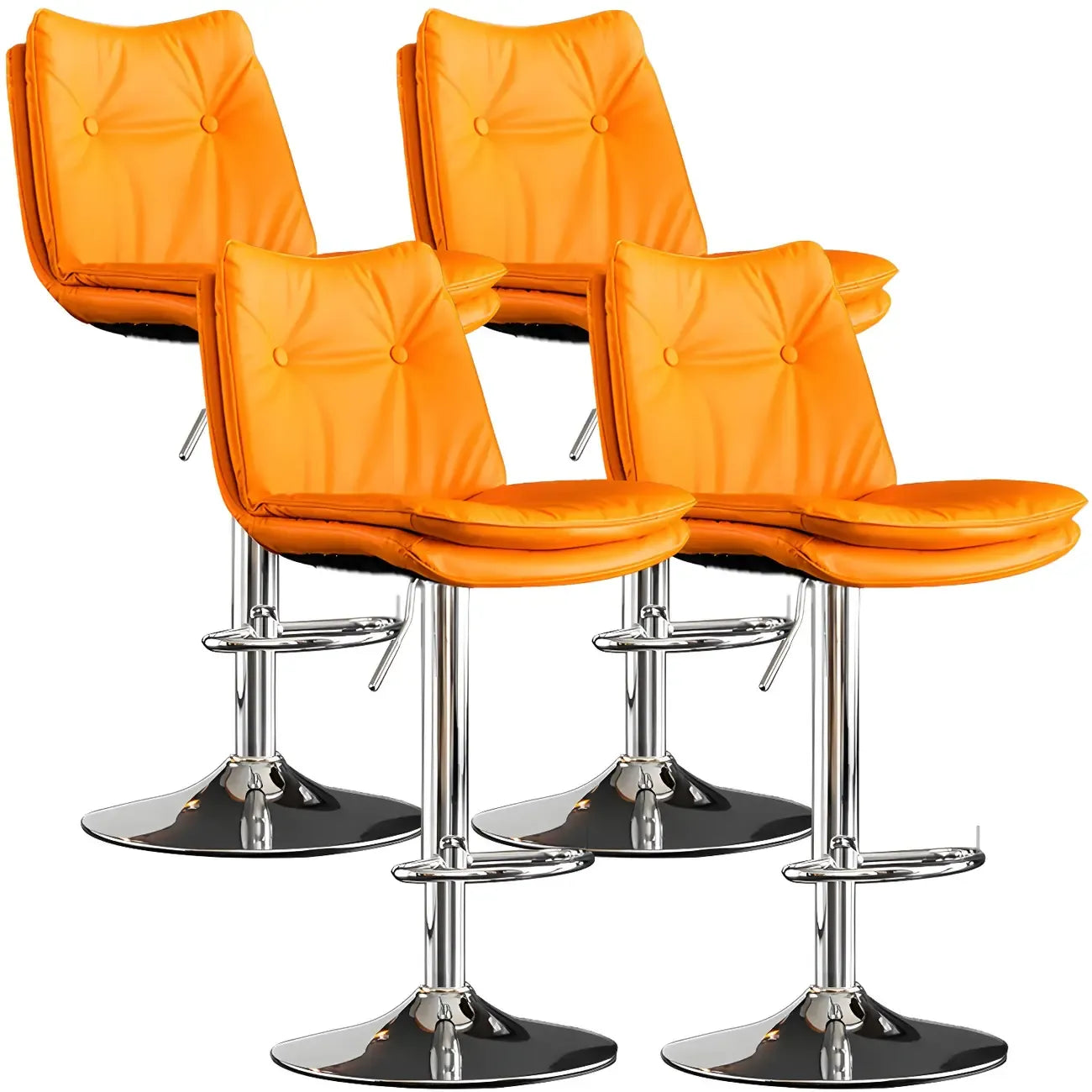 Tabourets de bar pivotants modernes en cuir réglables