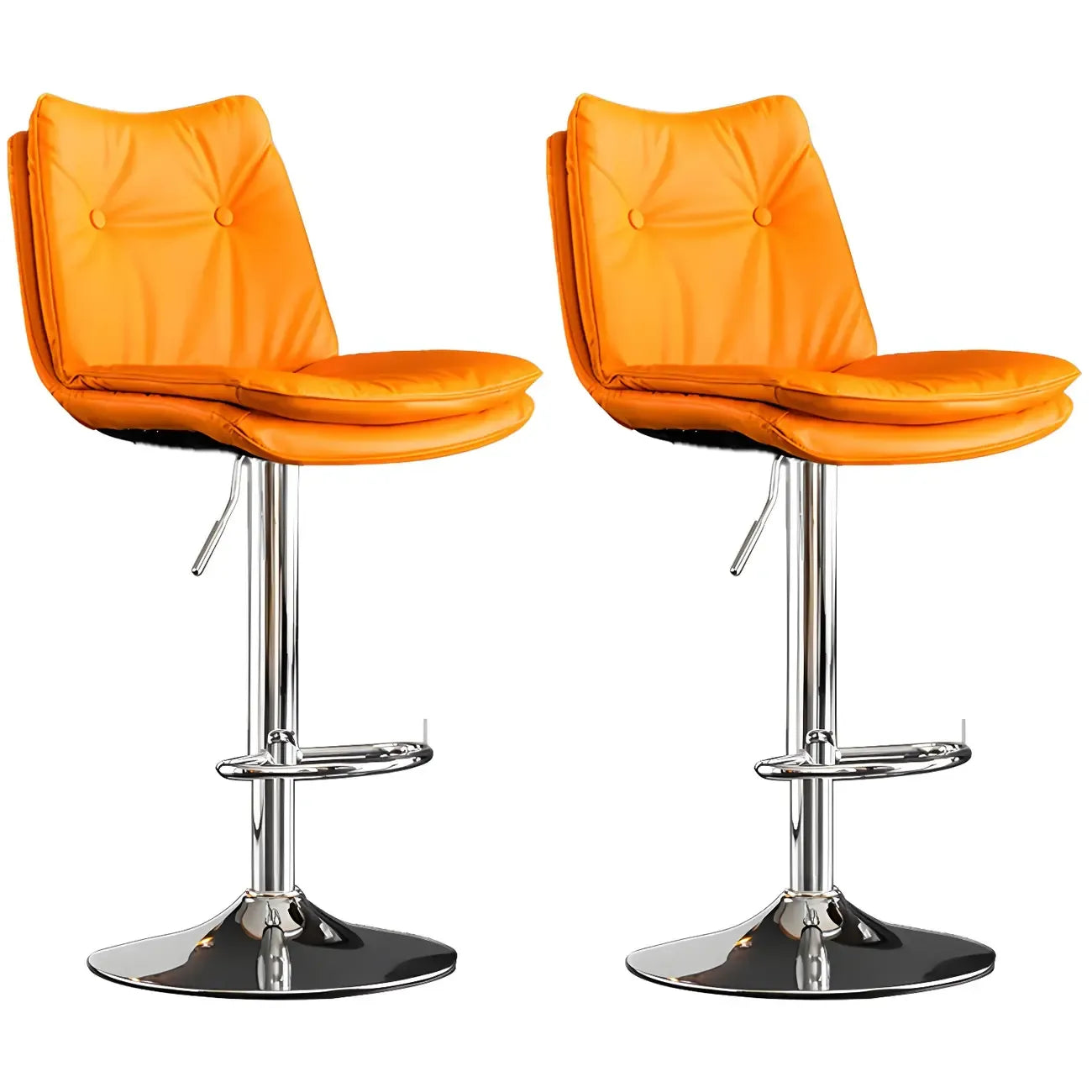 Tabourets de bar pivotants modernes en cuir réglables