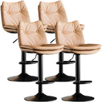 Tabourets de bar pivotants modernes en cuir réglables