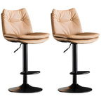 Tabourets de bar pivotants modernes en cuir réglables