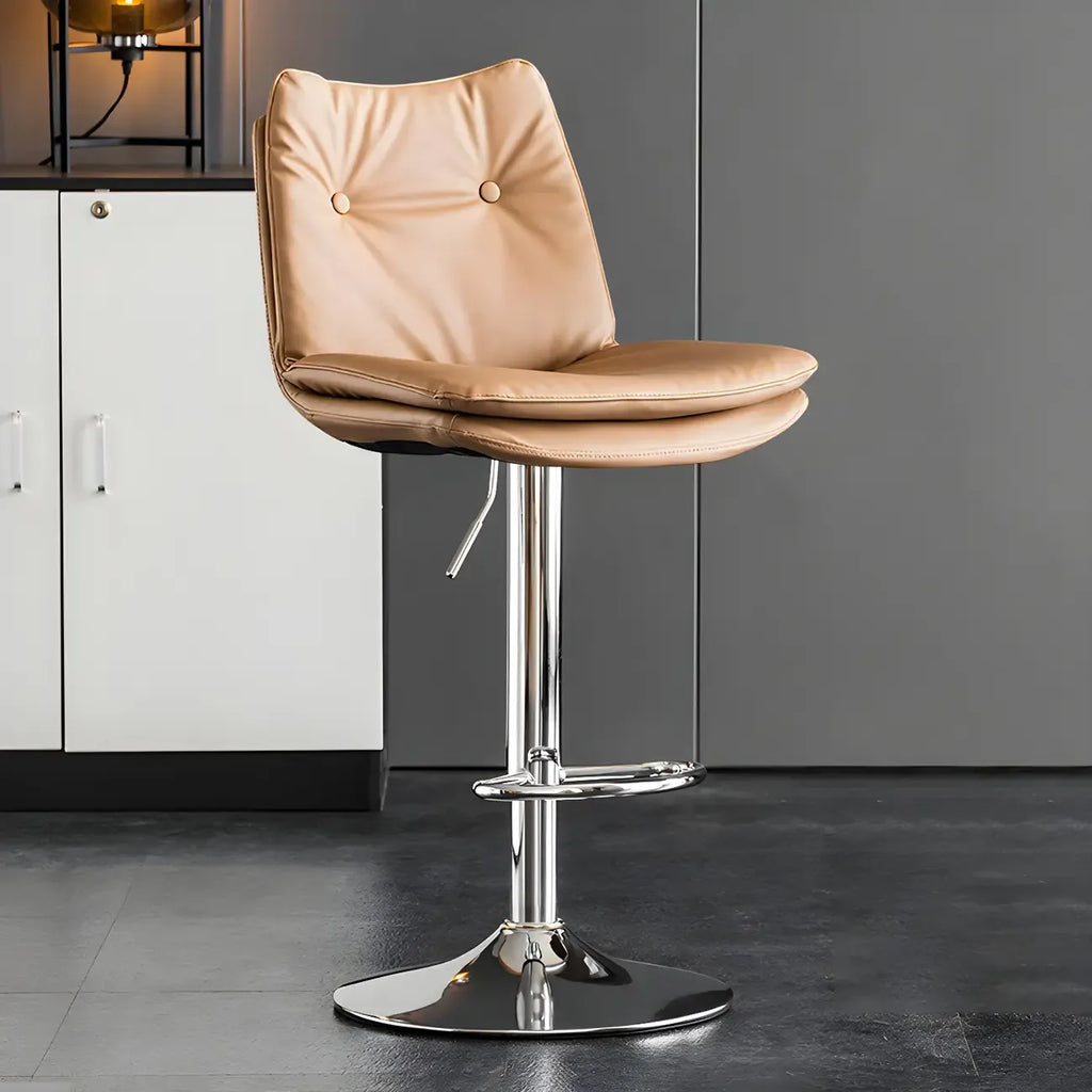 Tabourets de bar pivotants modernes en cuir réglables