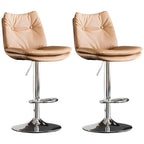 Tabourets de bar pivotants modernes en cuir réglables
