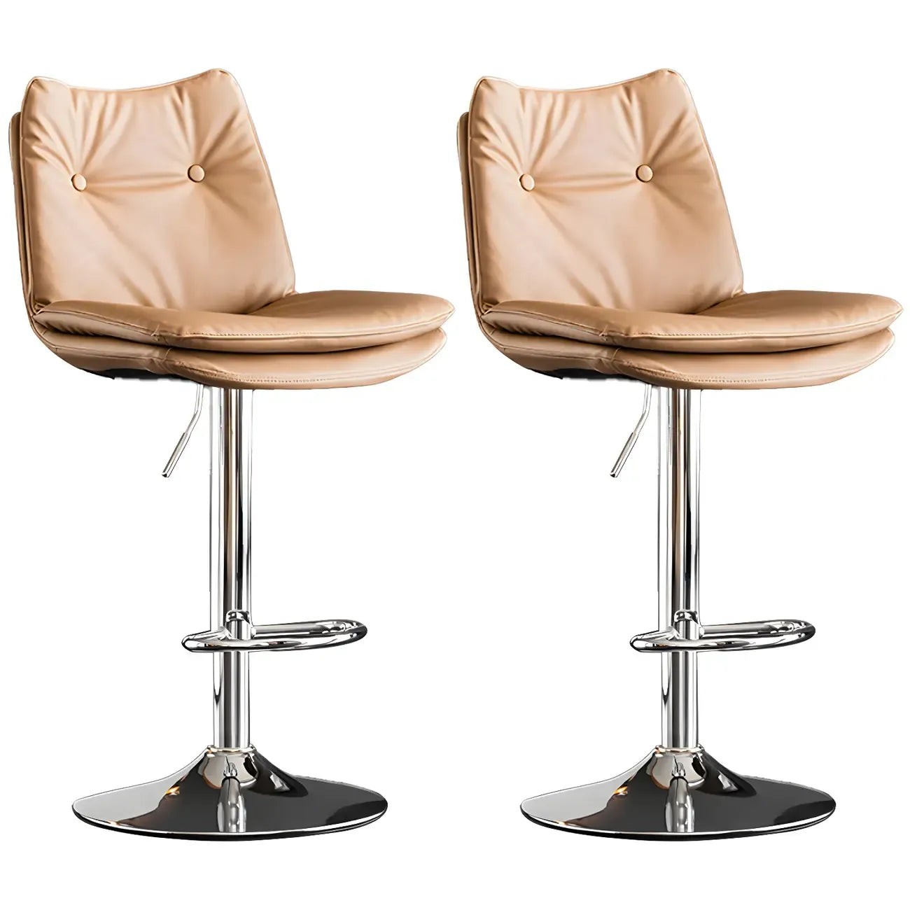 Tabourets de bar pivotants modernes en cuir réglables
