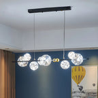 Lustre moderne en verre à 8 globes pour salle à manger