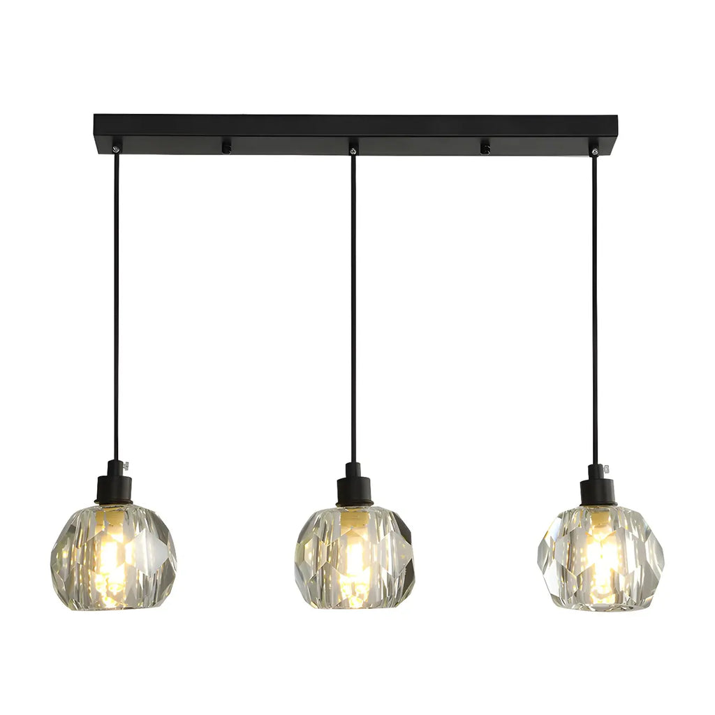 Luminaires modernes en cristal pour îlot de cuisine