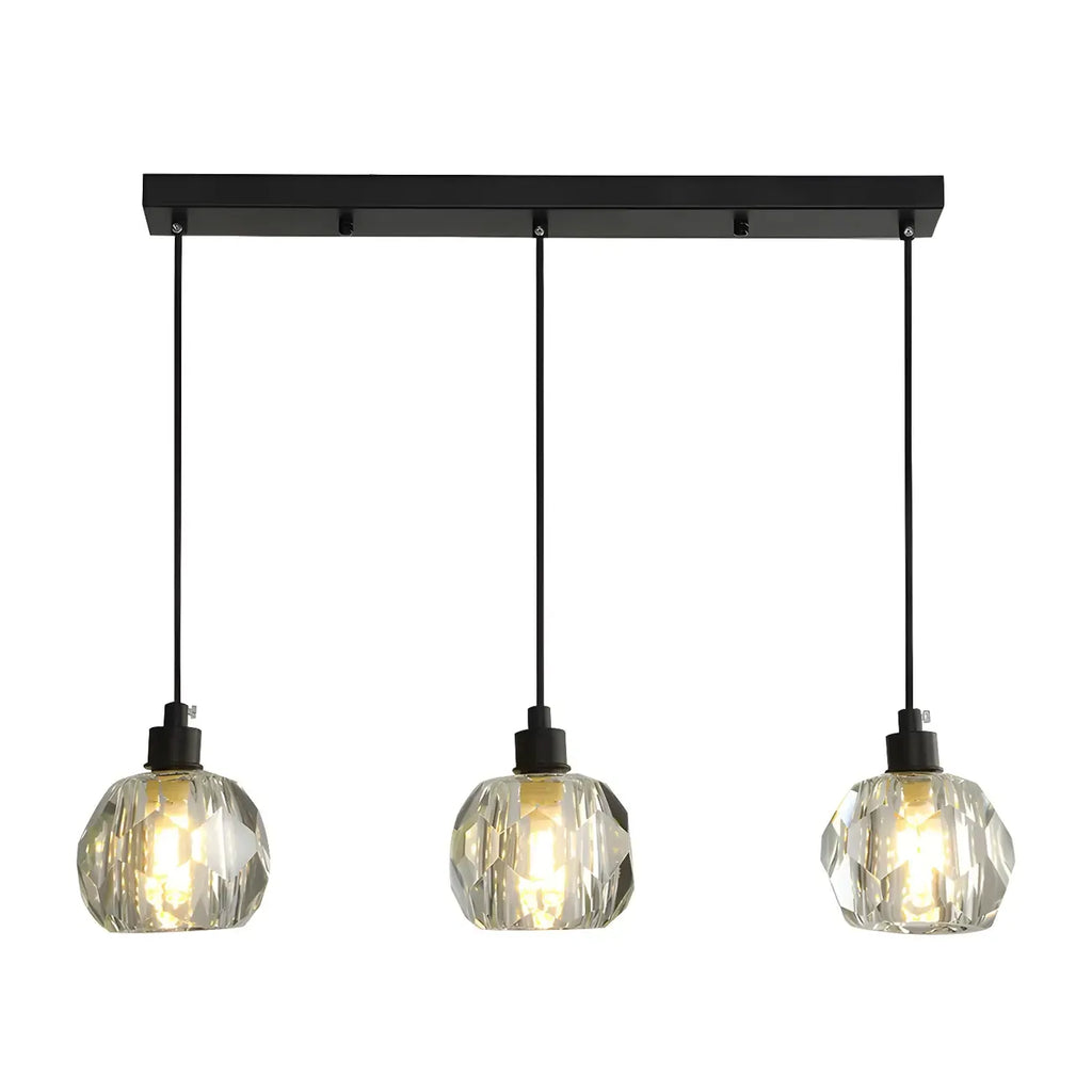 Luminaires modernes en cristal pour îlot de cuisine