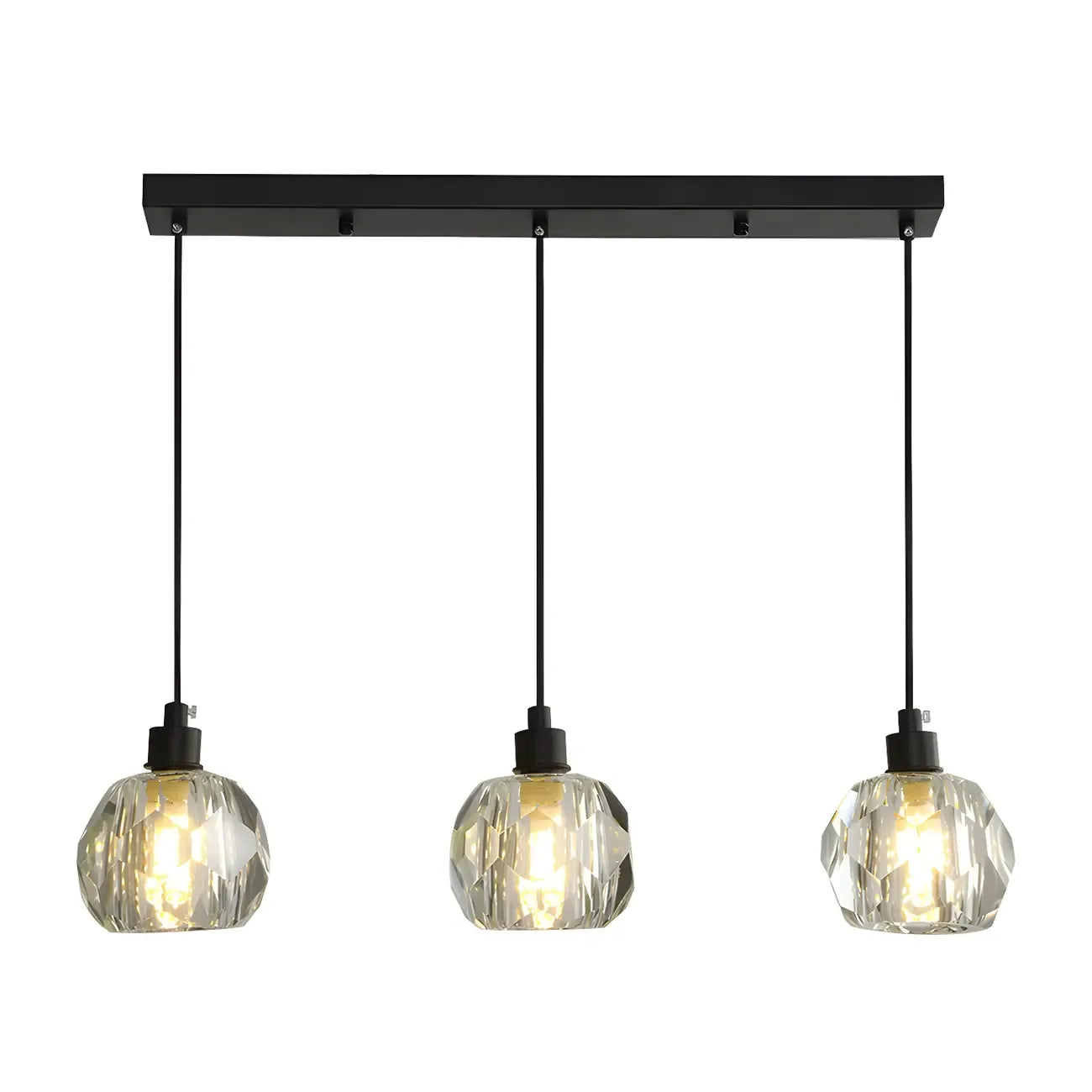 Luminaires modernes en cristal pour îlot de cuisine