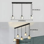 Luminaires modernes en cristal pour îlot de cuisine