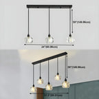 Luminaires modernes en cristal pour îlot de cuisine