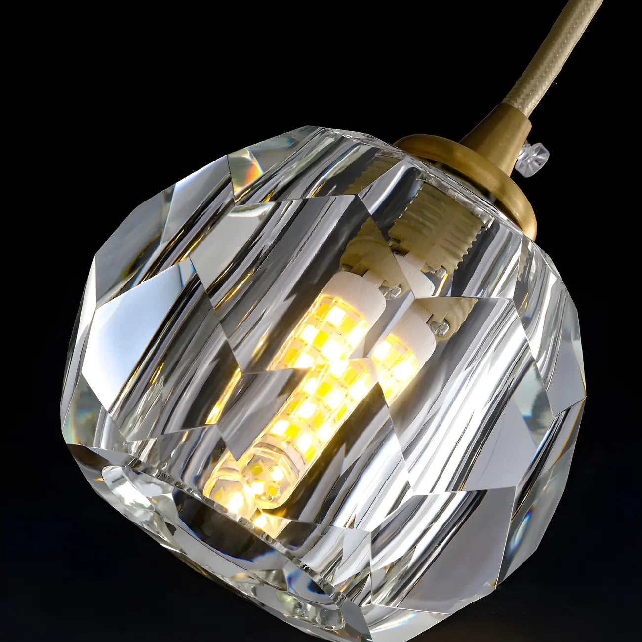 Luminaires modernes en cristal pour îlot de cuisine