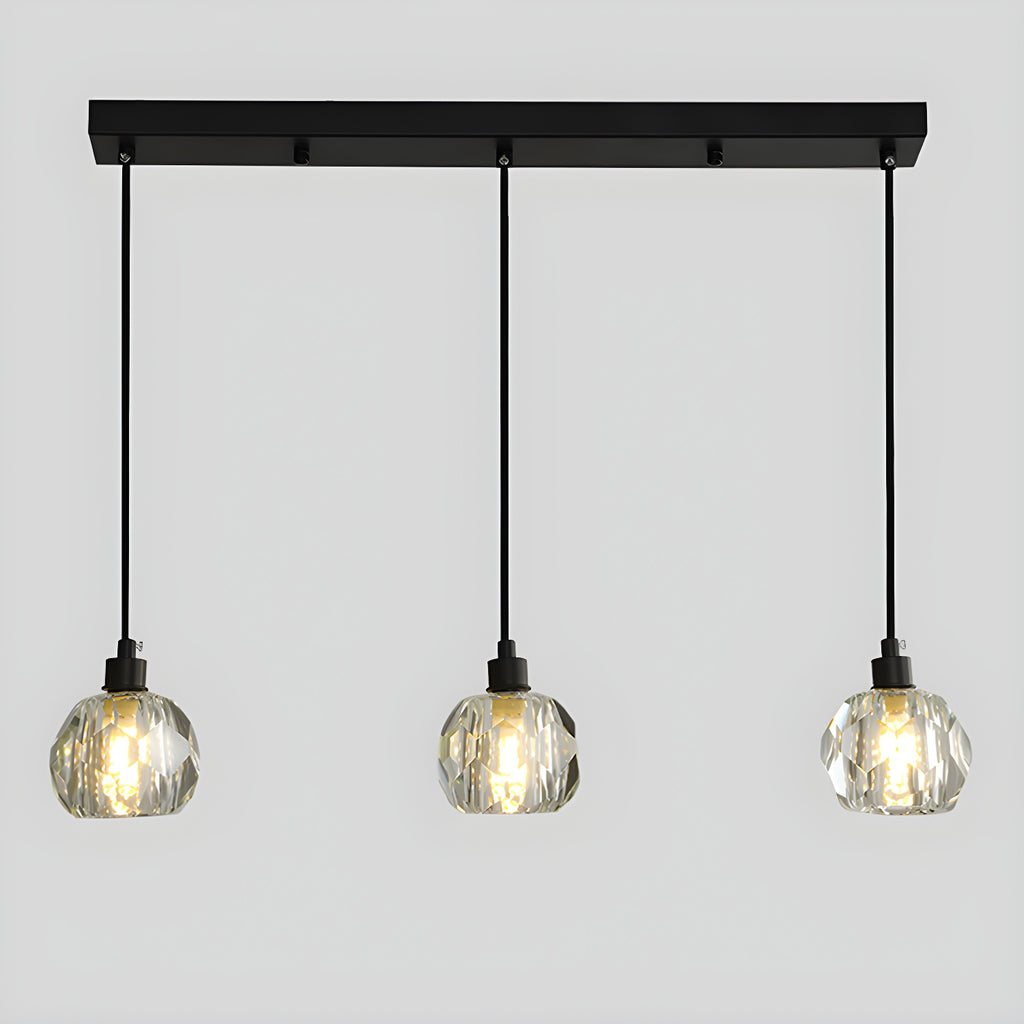 Luminaires modernes en cristal pour îlot de cuisine