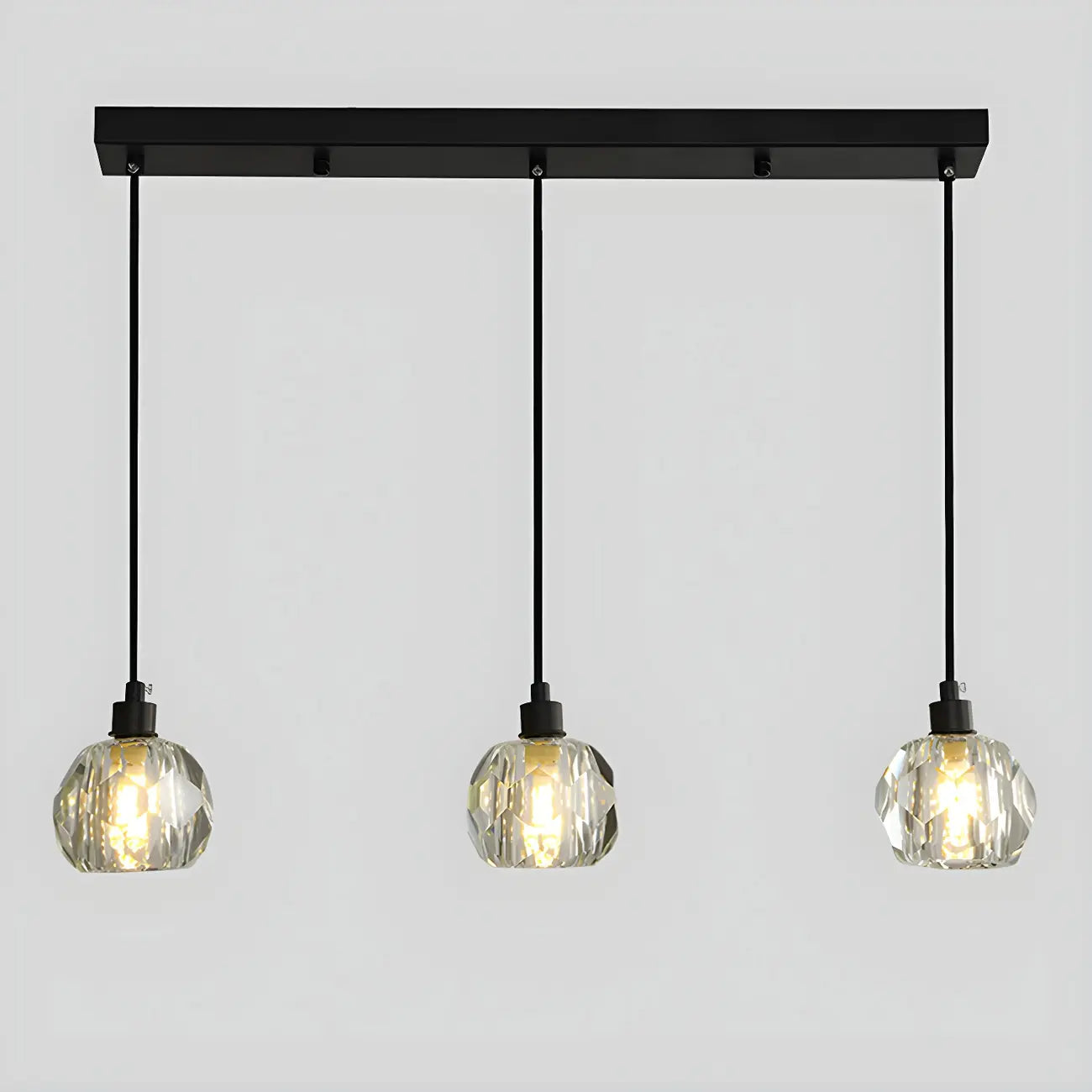Luminaires modernes en cristal pour îlot de cuisine