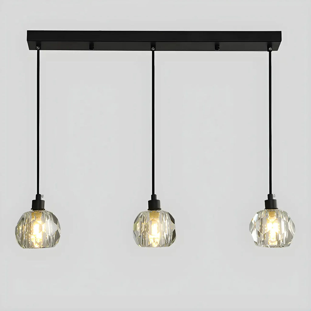 Luminaires modernes en cristal pour îlot de cuisine