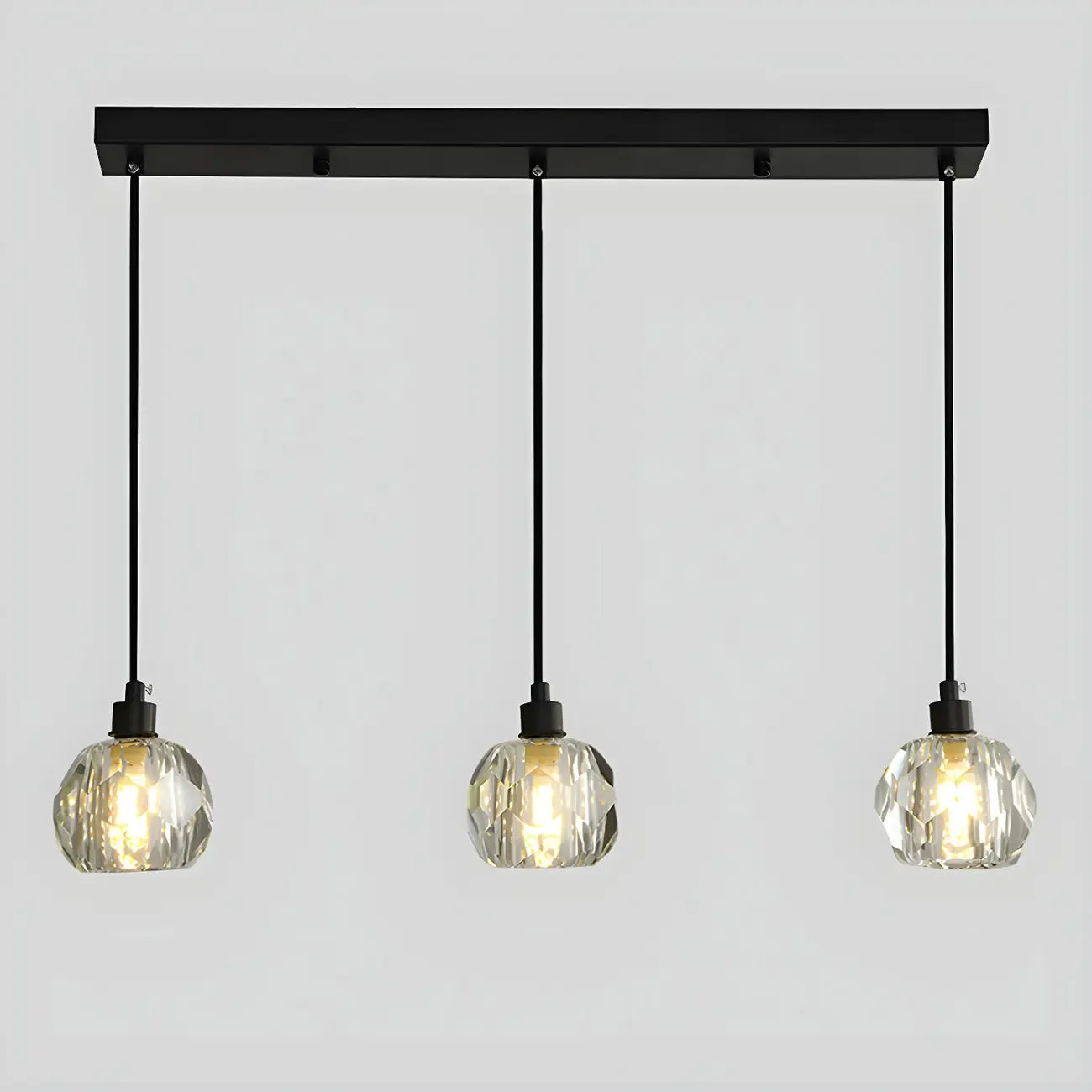 Luminaires modernes en cristal pour îlot de cuisine