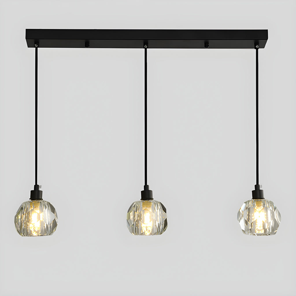 Luminaires modernes en cristal pour îlot de cuisine
