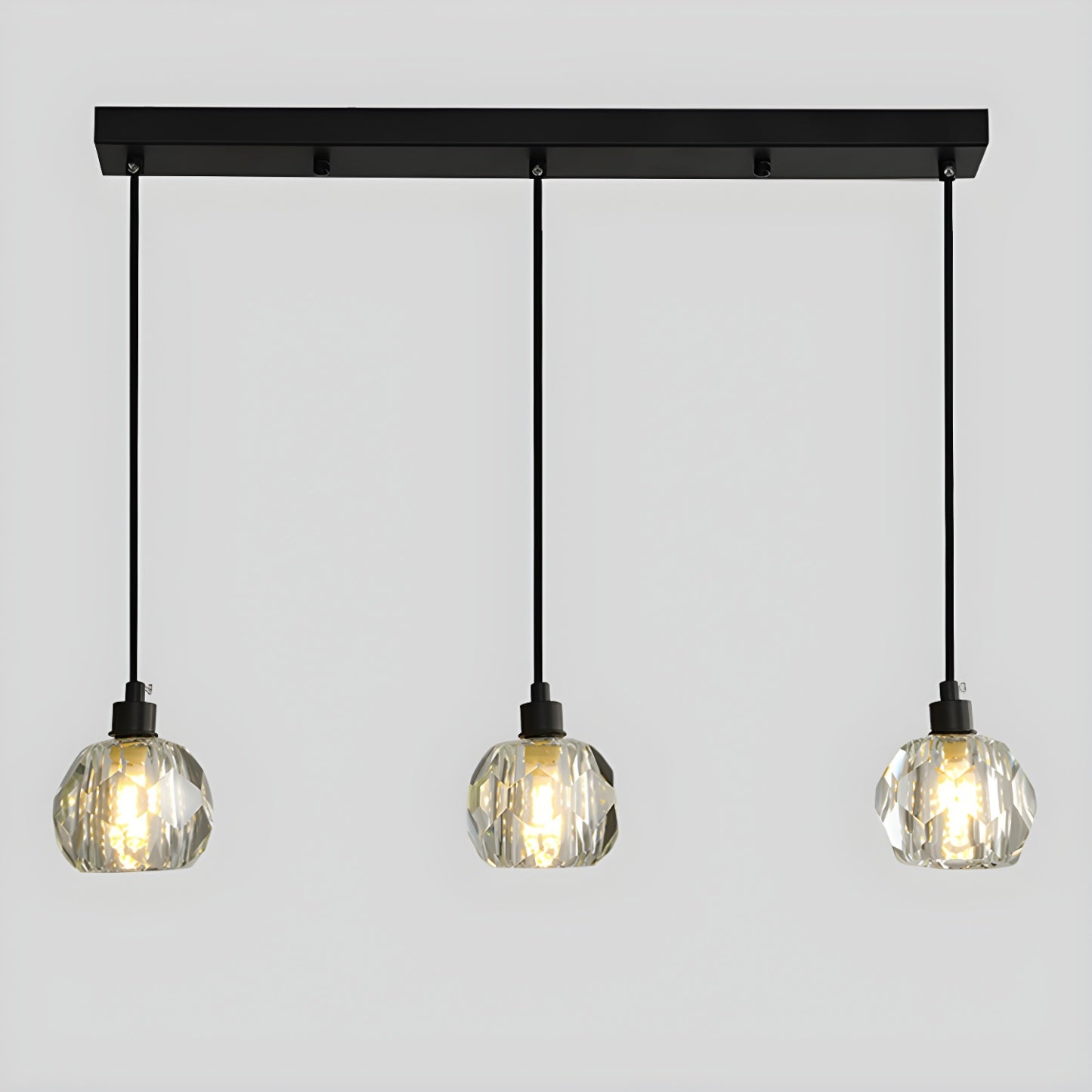 Luminaires modernes en cristal pour îlot de cuisine