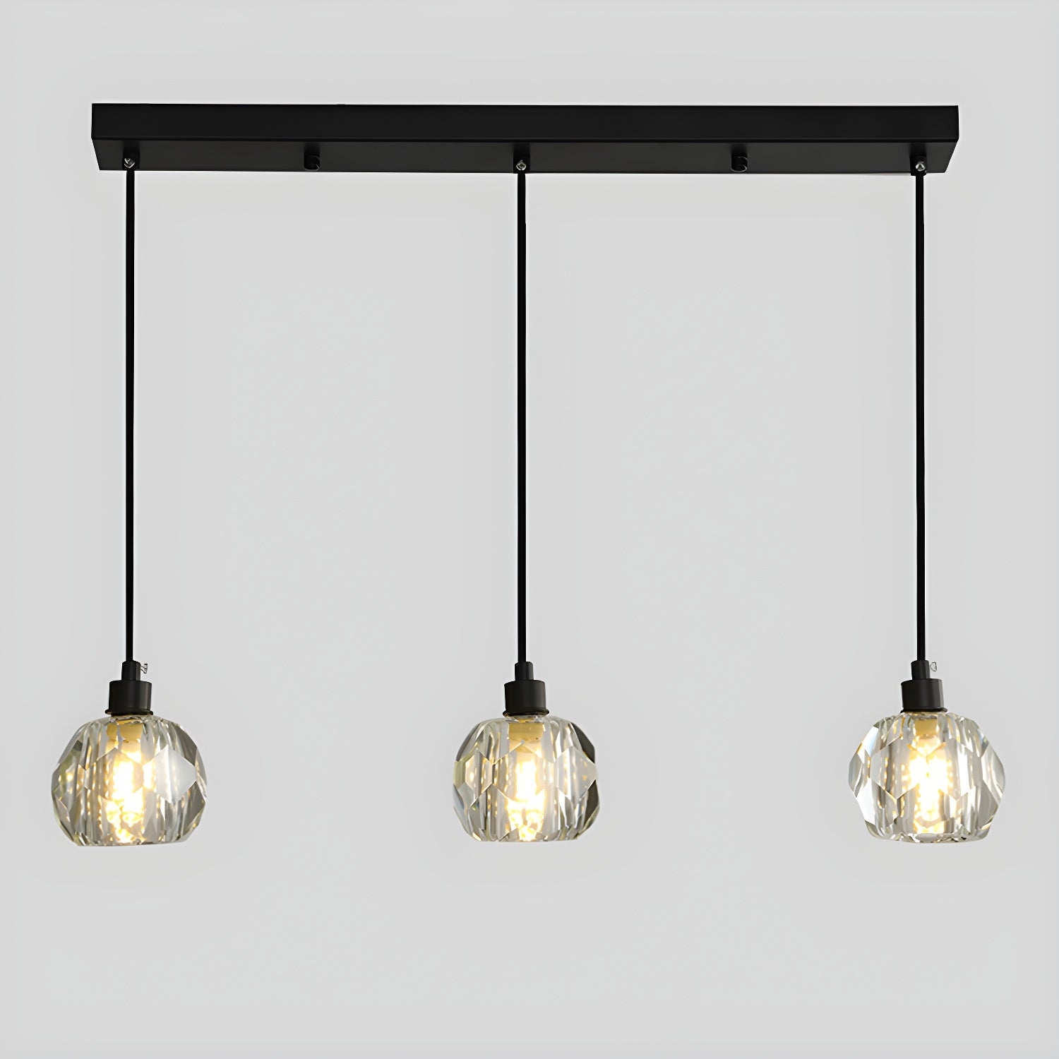 Luminaires modernes en cristal pour îlot de cuisine
