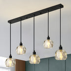 Luminaires modernes en cristal pour îlot de cuisine