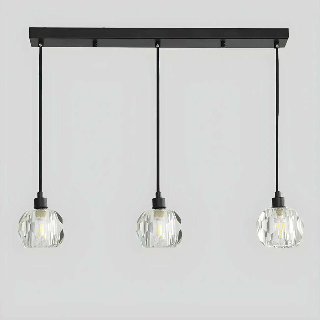 Luminaires modernes en cristal pour îlot de cuisine