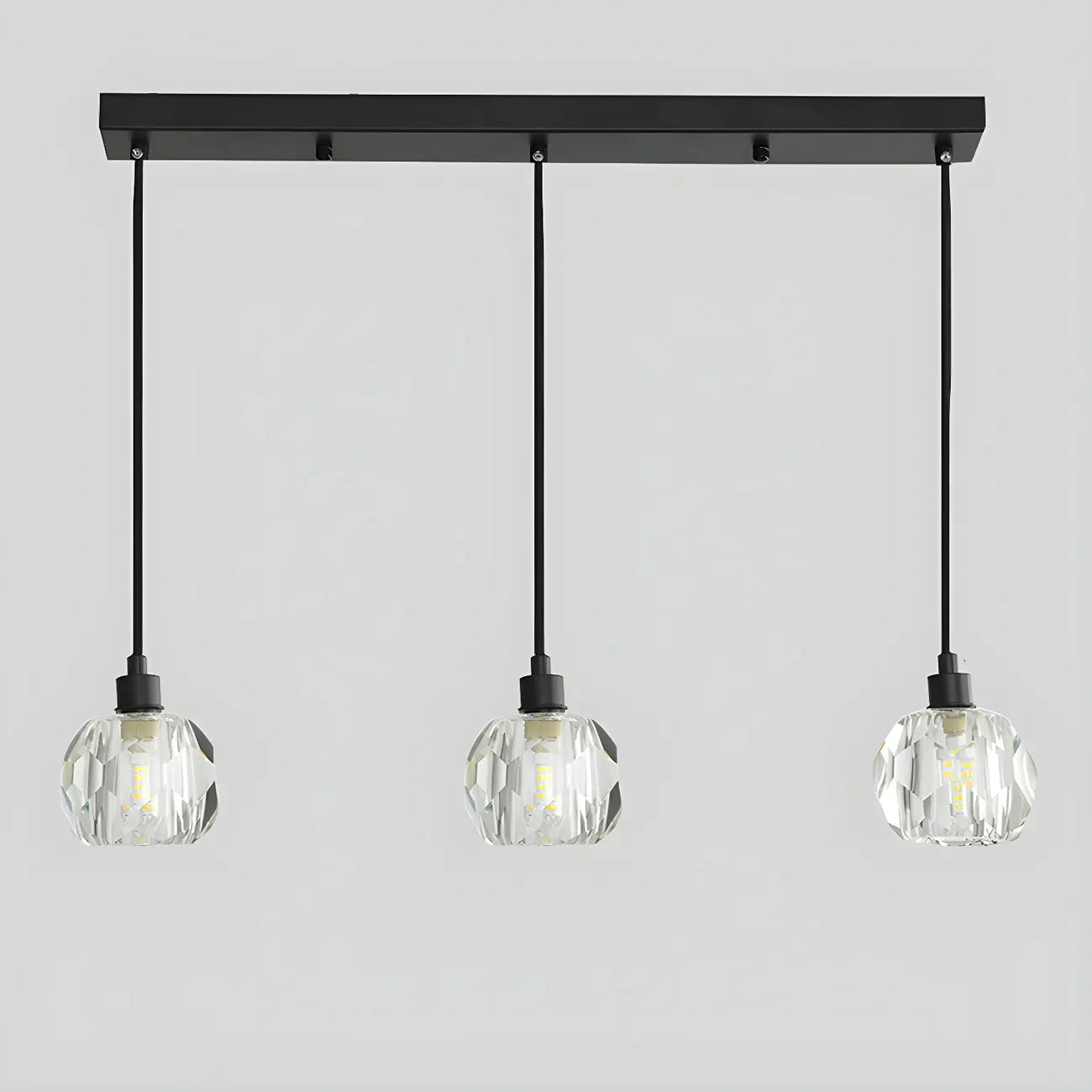 Luminaires modernes en cristal pour îlot de cuisine