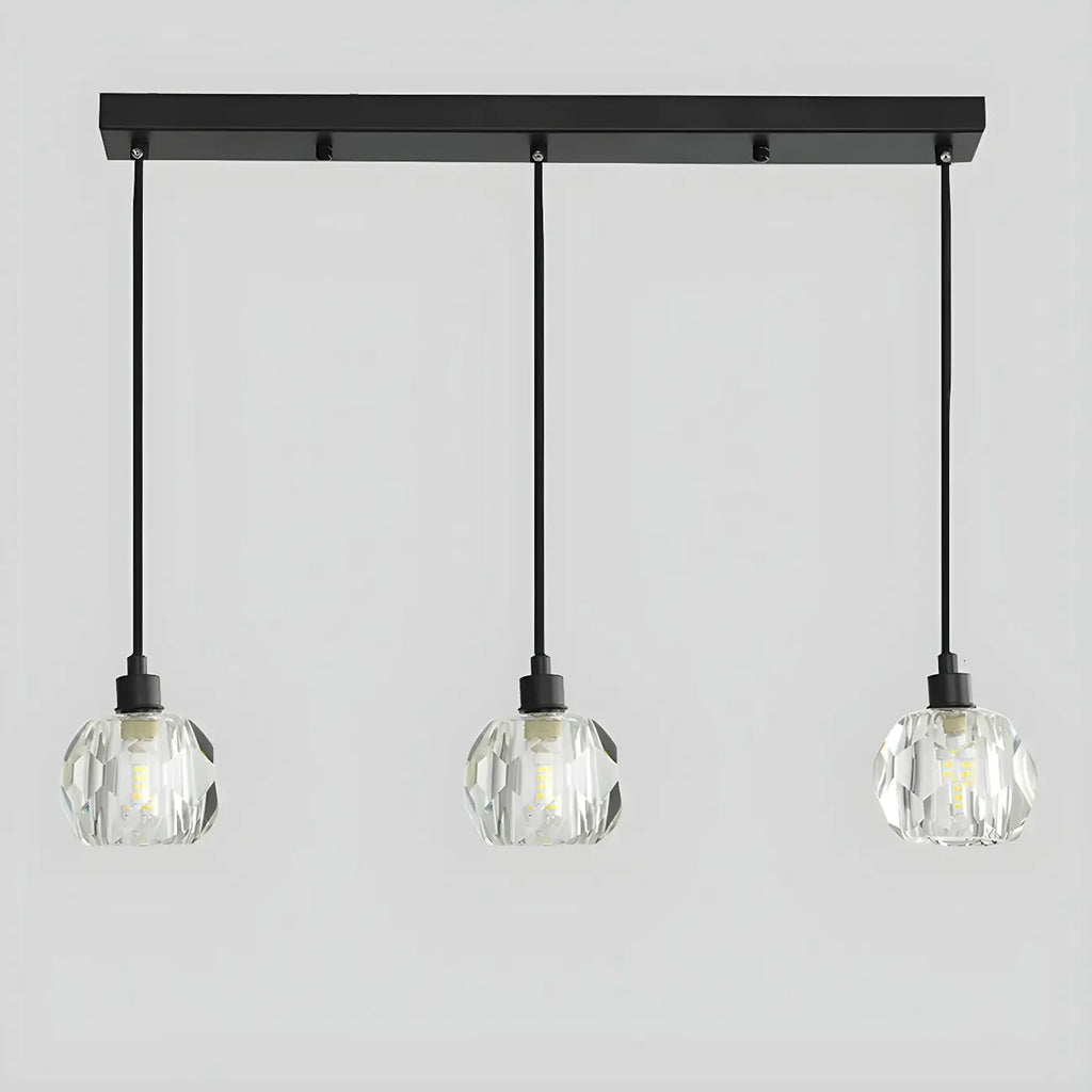 Luminaires modernes en cristal pour îlot de cuisine