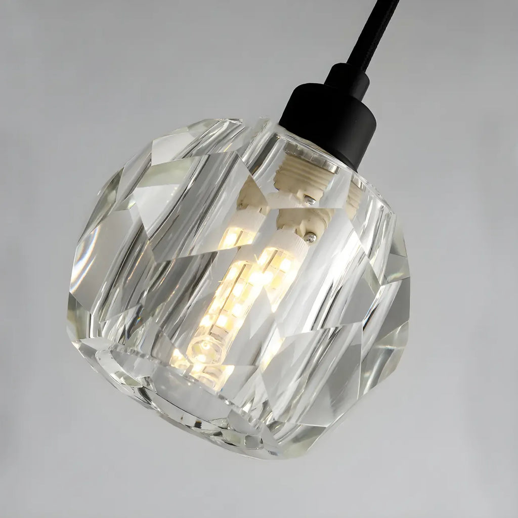 Luminaires modernes en cristal pour îlot de cuisine
