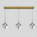 Suspension moderne en forme de cube de cristal pour îlot de cuisine