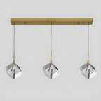 Suspension moderne en forme de cube de cristal pour îlot de cuisine