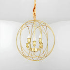 Lustre moderne sphérique en métal noir