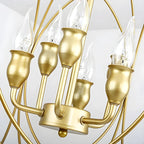 Lustre moderne sphérique en métal noir