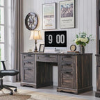 Bureau de direction style ferme, bureau en bois pour bureau à domicile, bureau d'ordinateur