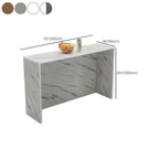 Table de bar rectangulaire blanche en bois pour salon