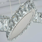 Suspension linéaire moderne en cristal doré pour cuisine