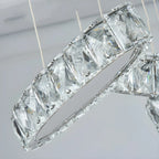 Suspension linéaire moderne en cristal doré pour cuisine