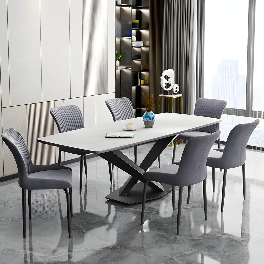 Chaises de cuisine/salle à manger industrielles gris foncé sans accoudoirs