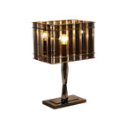 Lampe de chevet rectangulaire à LED en cristal