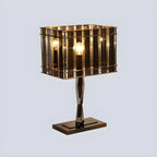 Lampe de chevet rectangulaire à LED en cristal